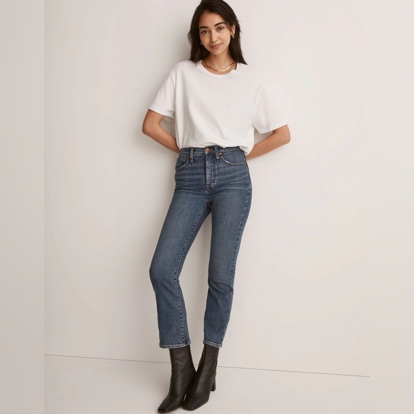 NWOT Madewell Cali Demi-Boot Jeans in Glenside Wash Blue 27 - Picture 1 of 6